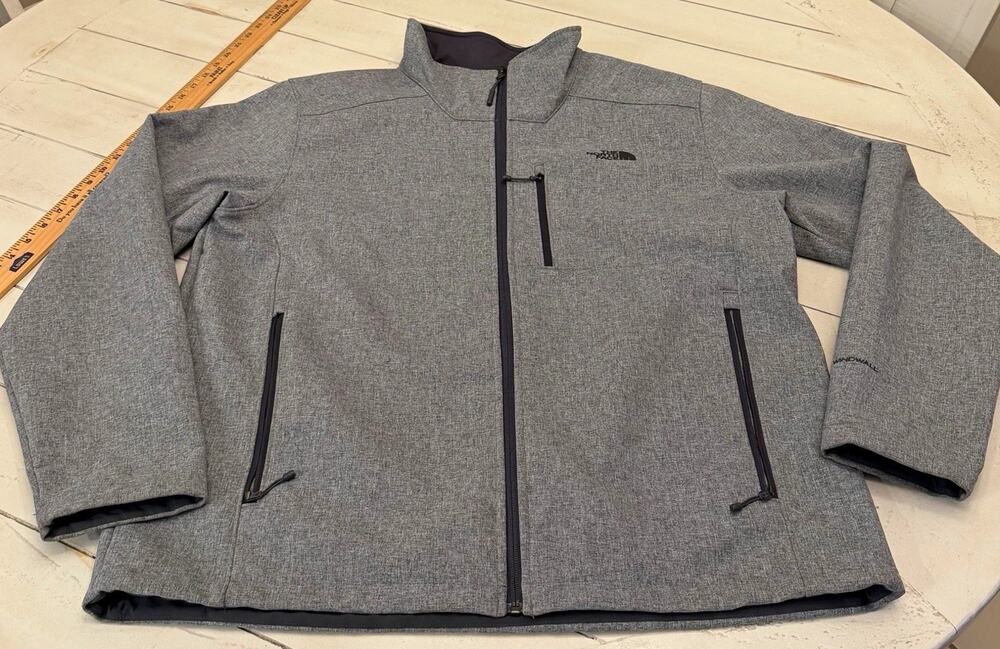 The North Face WindWall Full Zip Men’s Jacket Gray XL Stand-Up Collar